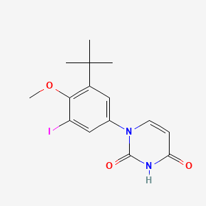 molecular formula C15H17IN2O3 B1443024 1-(3-tert-Butyl-5-iodo-4-methoxyphenyl)pyrimidine-2,4(1H,3H)-dione CAS No. 1132940-53-4