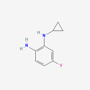 molecular formula C9H11FN2 B1443033 1-N-cyclopropyl-5-fluorobenzene-1,2-diamine CAS No. 1251333-53-5