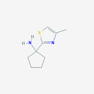 1-(4-Methyl-1,3-thiazol-2-yl)cyclopentan-1-amine