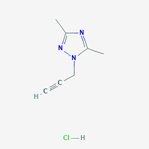 3,5-dimethyl-1-(prop-2-yn-1-yl)-1H-1,2,4-triazole hydrochloride