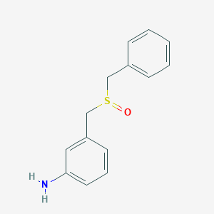 molecular formula C14H15NOS B1443044 3-(Phenylmethanesulfinylmethyl)aniline CAS No. 1292690-62-0