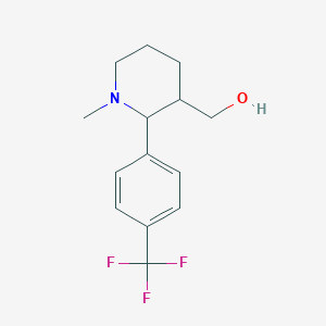 molecular formula C14H18F3NO B1443046 {1-Methyl-2-[4-(trifluoromethyl)phenyl]piperidin-3-yl}methanol CAS No. 1315367-16-8