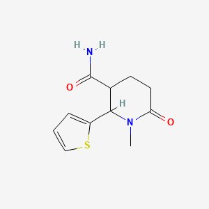 1-Methyl-6-oxo-2-(thiophen-2-yl)piperidine-3-carboxamide