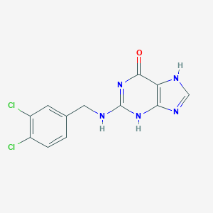 molecular formula C12H9Cl2N5O B144305 N(2)-(3,4-Dichlorobenzyl)guanine CAS No. 133338-58-6