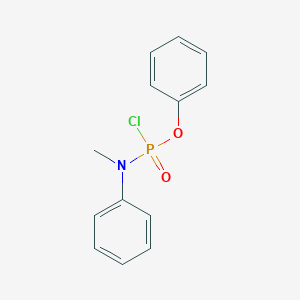 molecular formula C13H13ClNO2P B14430547 Phenyl n-methyl-n-phenylphosphoramidochloridate CAS No. 82753-86-4