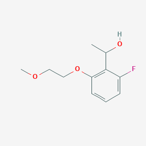 molecular formula C11H15FO3 B1443056 1-[2-Fluoro-6-(2-methoxyethoxy)phenyl]ethan-1-ol CAS No. 1354950-29-0