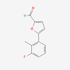 molecular formula C12H9FO2 B1443064 5-(3-Fluoro-2-methylphenyl)furan-2-carbaldehyde CAS No. 1251392-87-6