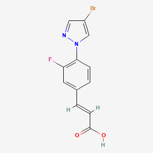 3-[4-(4-bromo-1H-pyrazol-1-yl)-3-fluorophenyl]prop-2-enoic acid