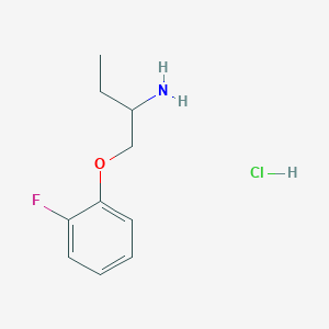 molecular formula C10H15ClFNO B1443066 1-(2-Aminobutoxy)-2-fluorobenzene hydrochloride CAS No. 1311314-13-2