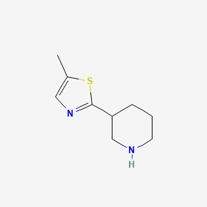 molecular formula C9H14N2S B1443067 3-(5-Methyl-1,3-thiazol-2-yl)piperidine CAS No. 1248102-35-3