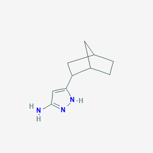 molecular formula C10H15N3 B1443069 5-(Bicyclo[2.2.1]heptan-2-yl)-1H-pyrazol-3-amine CAS No. 1326303-91-6