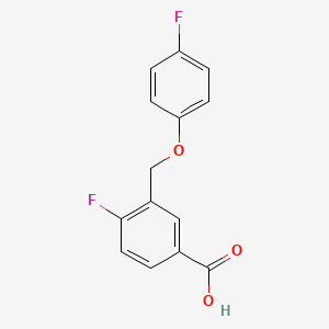 molecular formula C14H10F2O3 B1443073 4-Fluoro-3-(4-fluorophenoxymethyl)benzoic acid CAS No. 1354959-72-0