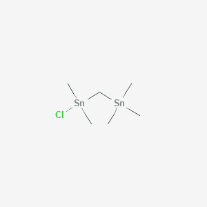 molecular formula C6H17ClSn2 B14430740 Chloro(dimethyl)[(trimethylstannyl)methyl]stannane CAS No. 83135-40-4