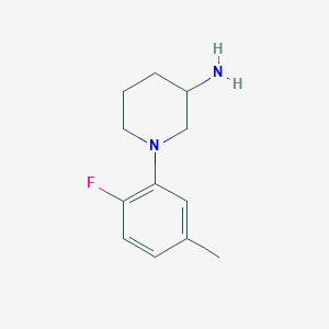 molecular formula C12H17FN2 B1443082 1-(2-Fluoro-5-methylphenyl)piperidin-3-amine CAS No. 1248926-63-7