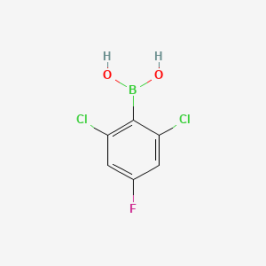 molecular formula C6H4BCl2FO2 B1443089 2,6-Dichloro-4-fluorophenylboronic acid CAS No. 1451392-99-6