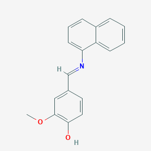 molecular formula C18H15NO2 B14430905 Phenol, 2-methoxy-4-[(1-naphthalenylimino)methyl]- CAS No. 78174-01-3