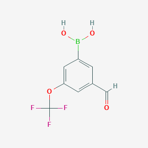molecular formula C8H6BF3O4 B1443091 3-Formyl-5-(trifluoromethoxy)phenylboronic acid CAS No. 1451393-39-7