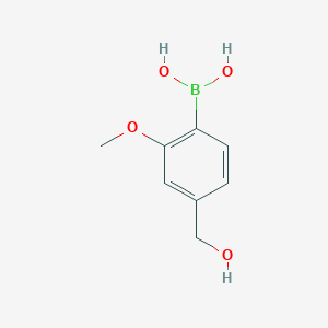 molecular formula C8H11BO4 B1443093 4-Hydroxymethyl-2-methoxyphenylboronic acid CAS No. 1448869-97-3