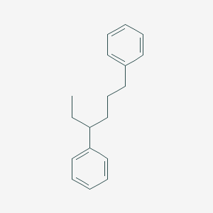 molecular formula C18H22 B14430967 Benzene, 1,1'-(1-ethyl-1,4-butanediyl)bis- CAS No. 81631-59-6