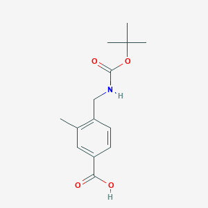 4-((Tert-butoxycarbonylamino)methyl)-3-methylbenzoic acid