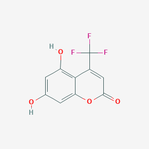 molecular formula C10H5F3O4 B14430985 5,7-Dihydroxy-4-trifluoromethylcoumarin CAS No. 82747-44-2