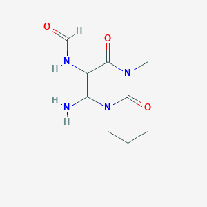 molecular formula C10H16N4O3 B014431 4-氨基-5-甲酰胺基-3-异丁基-1-甲基嘧啶-2,6-二酮 CAS No. 130332-59-1