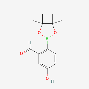 5-Hydroxy-2-(4,4,5,5-tetramethyl-1,3,2-dioxaborolan-2-yl)benzaldehyde