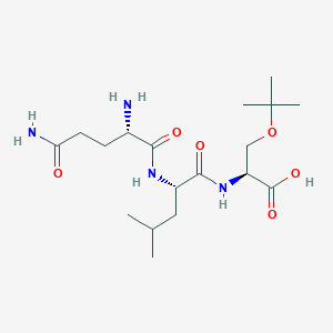 molecular formula C18H34N4O6 B14431014 L-Glutaminyl-L-leucyl-O-tert-butyl-L-serine CAS No. 82996-84-7
