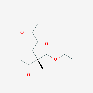 molecular formula C11H18O4 B14431057 Ethyl (2S)-2-acetyl-2-methyl-5-oxohexanoate CAS No. 78044-62-9