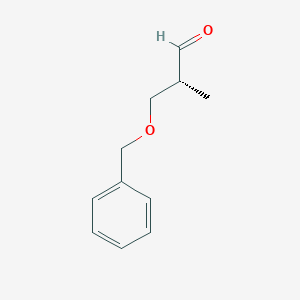 molecular formula C11H14O2 B14431065 Propanal, 2-methyl-3-(phenylmethoxy)-, (2R)- CAS No. 79026-61-2