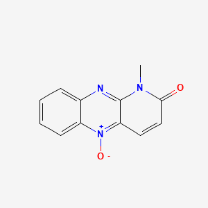 molecular formula C12H9N3O2 B14431068 Pyrido(2,3-b)quinoxalin-2(1H)-one, 1-methyl-, 5-oxide CAS No. 82032-74-4