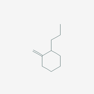 molecular formula C10H18 B14431129 Cyclohexane, 1-methylene-2-propyl- CAS No. 80056-38-8