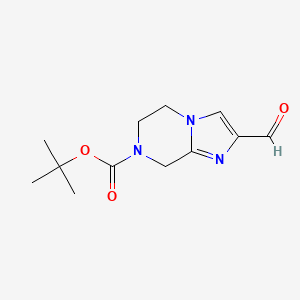 2-Formyl-5,6-dihydro-8H-imidazo[1,2-a]pyrazine-7-carboxylic acid tert-butyl ester