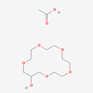 molecular formula C13H26O8 B14431162 Acetic acid;1,4,7,10,13-pentaoxacyclohexadecan-15-ol CAS No. 77887-87-7