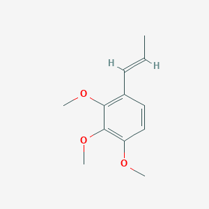 molecular formula C12H16O3 B14431179 Benzene, 1,2,3-trimethoxy-4-(1-propenyl)- CAS No. 81148-83-6