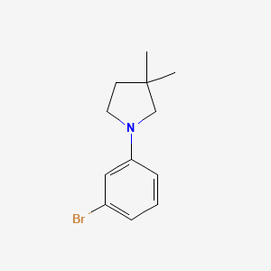 1-(3-Bromophenyl)-3,3-dimethyl-pyrrolidine