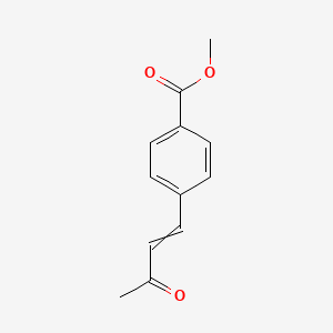 molecular formula C12H12O3 B14431221 Methyl 4-(3-oxobut-1-enyl)benzoate CAS No. 76322-80-0