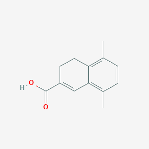 molecular formula C13H14O2 B14431246 5,8-Dimethyl-3,4-dihydronaphthalene-2-carboxylic acid CAS No. 76964-14-2