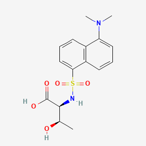 molecular formula C16H20N2O5S B14431250 N-[5-(Dimethylamino)naphthalene-1-sulfonyl]-L-threonine CAS No. 77481-11-9