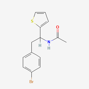 molecular formula C14H14BrNOS B14431263 N-(2-(4-Bromophenyl)-1-(2-thienyl)ethyl)acetamide CAS No. 80154-77-4