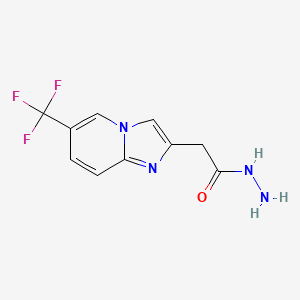 B1443133 2-[6-(Trifluoromethyl)imidazo[1,2-a]pyridin-2-yl]acetohydrazide CAS No. 1221792-29-5