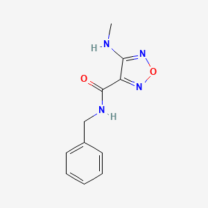molecular formula C11H12N4O2 B14431338 N-Benzyl-4-(methylamino)-1,2,5-oxadiazole-3-carboxamide CAS No. 82142-69-6