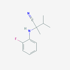 molecular formula C12H15FN2 B1443136 2-[(2-Fluorophenyl)amino]-2,3-dimethylbutanenitrile CAS No. 1184043-31-9