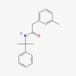 molecular formula C18H21NO B14431401 2-(3-Methylphenyl)-N-(2-phenylpropan-2-yl)acetamide CAS No. 77245-87-5