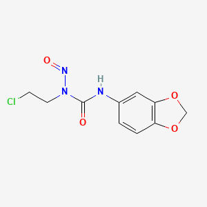 molecular formula C10H10ClN3O4 B14431416 N'-2H-1,3-Benzodioxol-5-yl-N-(2-chloroethyl)-N-nitrosourea CAS No. 80251-30-5