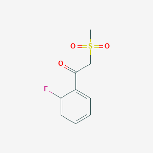 molecular formula C9H9FO3S B1443147 1-(2-Fluorophenyl)-2-methanesulfonylethan-1-one CAS No. 1249532-55-5