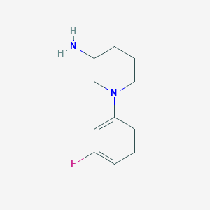 molecular formula C11H15FN2 B1443148 1-(3-Fluorophenyl)piperidin-3-amine CAS No. 1248663-72-0