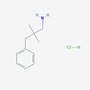 molecular formula C11H18ClN B1443149 2,2-Dimethyl-3-phenylpropan-1-amine hydrochloride CAS No. 95141-78-9