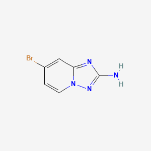 molecular formula C6H5BrN4 B1443150 7-Bromo-[1,2,4]triazolo[1,5-a]pyridin-2-amine CAS No. 882521-63-3