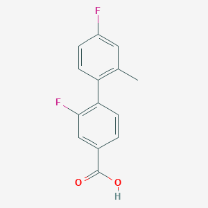 3-Fluoro-4-(4-fluoro-2-methylphenyl)benzoic acid